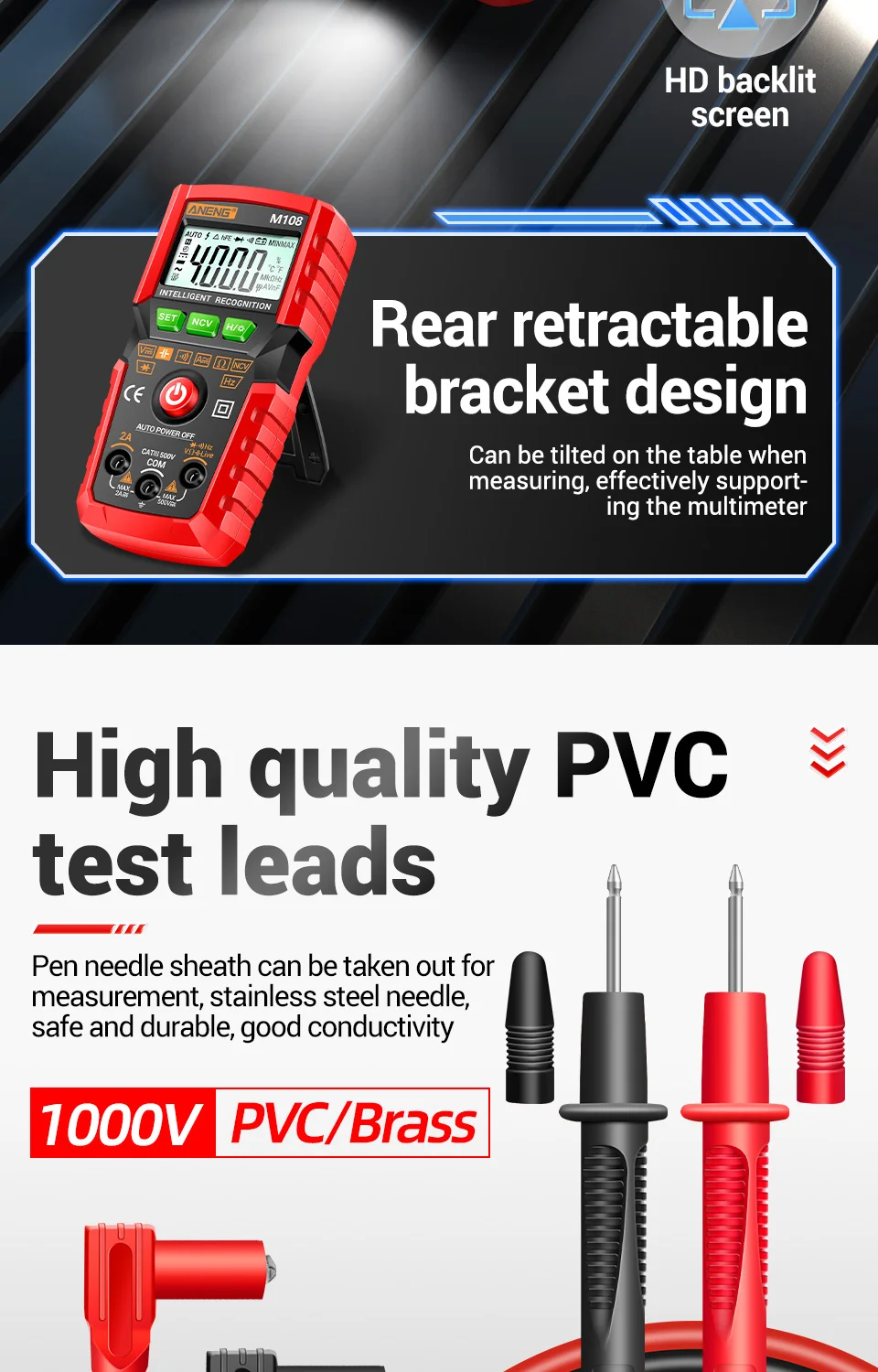 não contato ac dc tensão atual tester