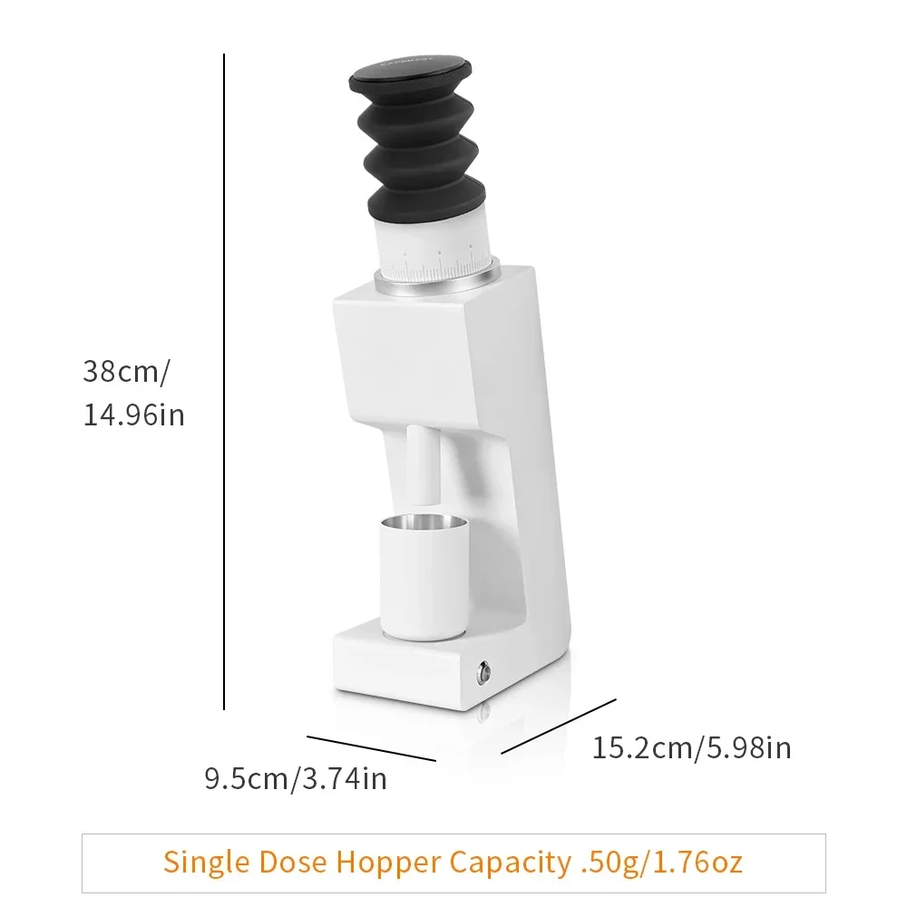 VS3 Coffee Bean Grinder Machine Electric Portable Household Coffee Grinder with Single Dose Hopper Cleaner Silicone Bellow 6