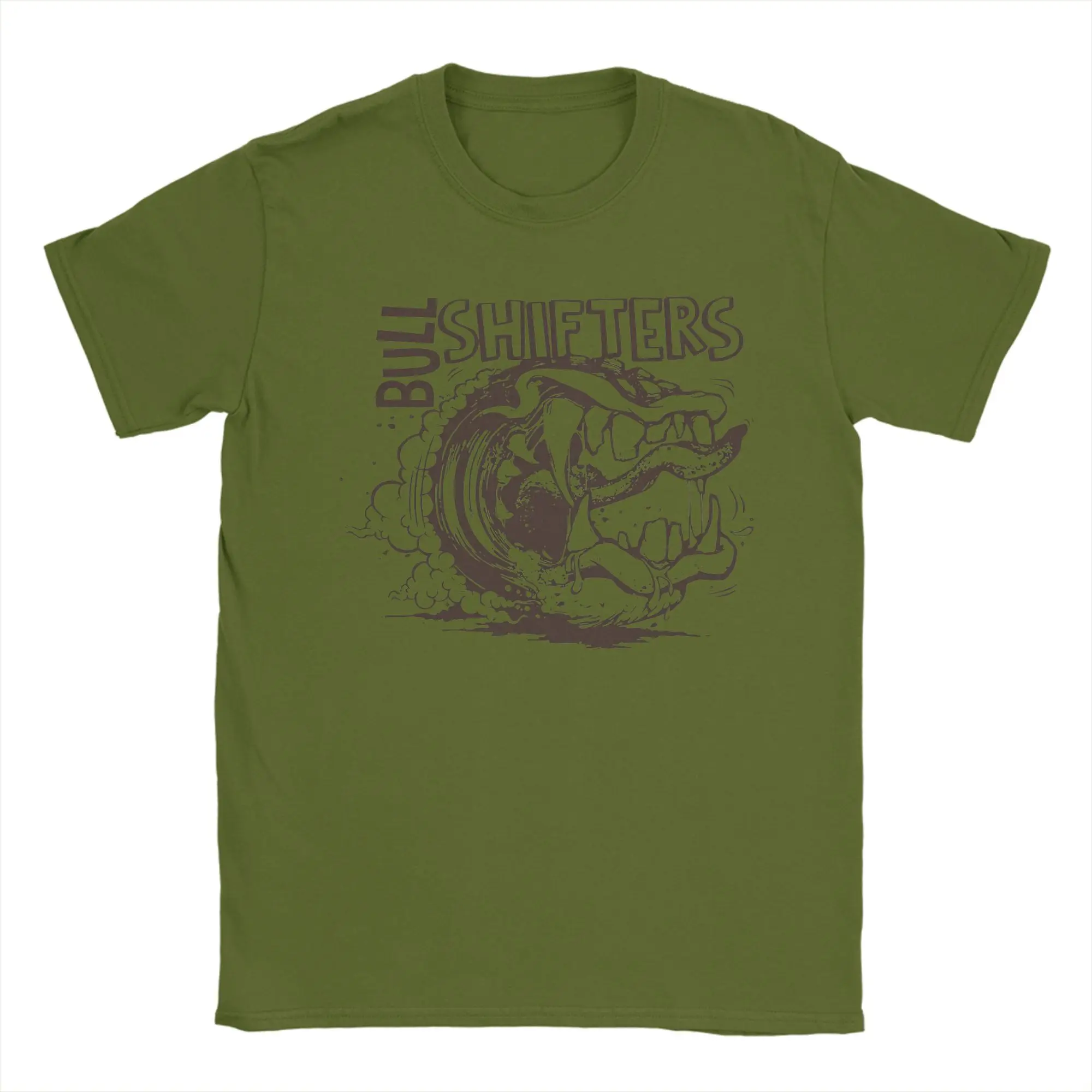 Vintage Bull Shifter Men's Cotton Graphic T-Shirt - Short Sleeve O-Neck Summer Tee
