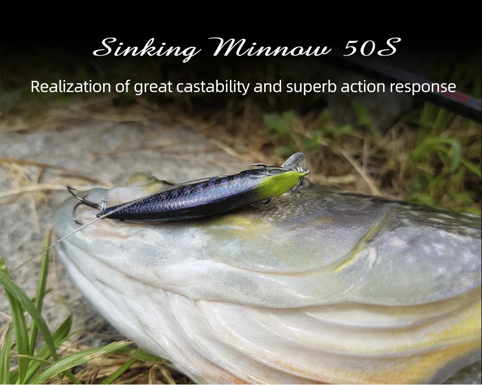 TSURINOYA Sinking Minnow Mini Harter Köder DW63 50S 50mm 5g Künstliche Angelköder Wobbler Crankbait Forellenköder – Detail 13