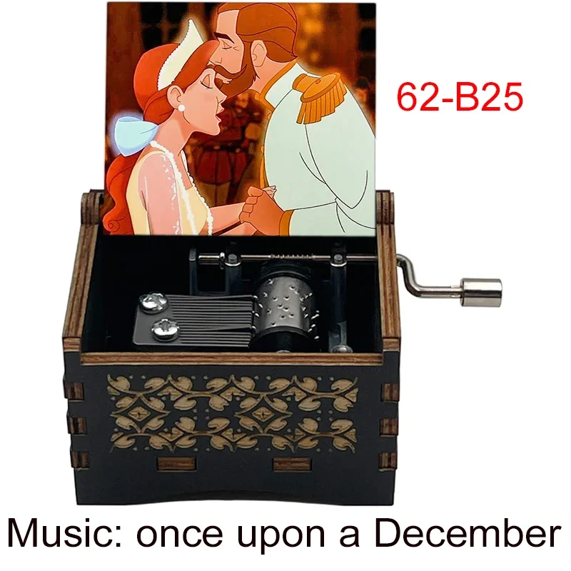 Carousel Music Box Music Box Wooden Color Print Music Box for Girls Toy