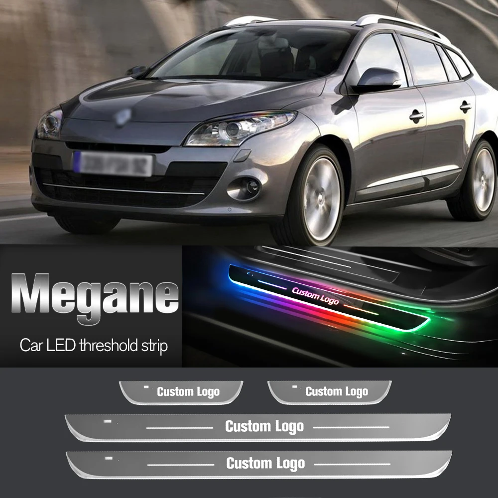 

Car Door Sill Light For Renault Megane 2 3 4 2002-2023 2013 2019 Customized Logo LED Welcome Threshold Pedal Lamp Accessories