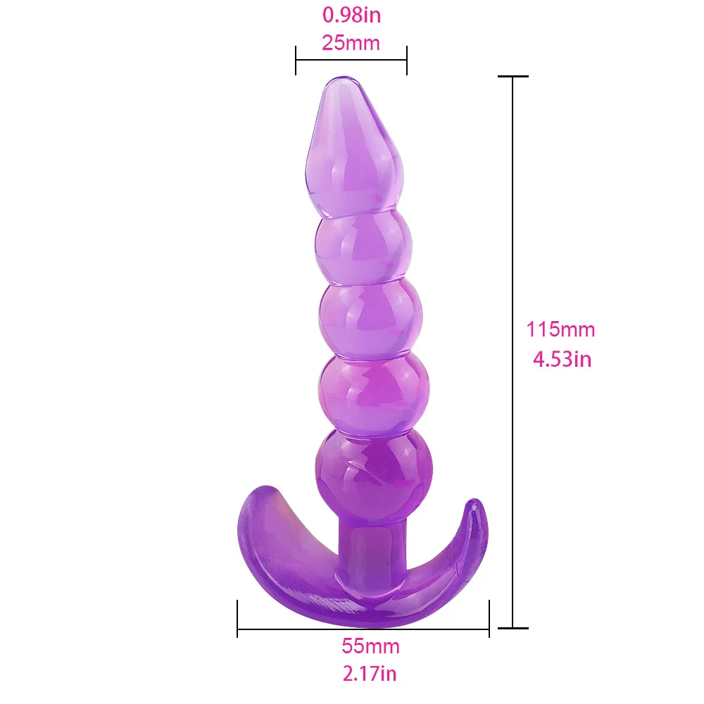 Anal Plug Soft Silicone Asshole Plug Prostate Massager Unisex Adult Ladies Sex Toys