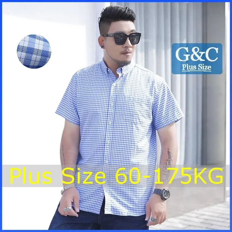 

Men's Shirt Check Big Size Hand shirt Casual Business and Fat Boxes