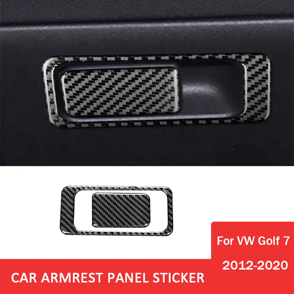 

Car Armrest Box Switch Panel Trim Stickers for Volkswagen VW Golf 7 Gti Mk7 2012-2020 Carbon Fiber Auto Interior Accessories