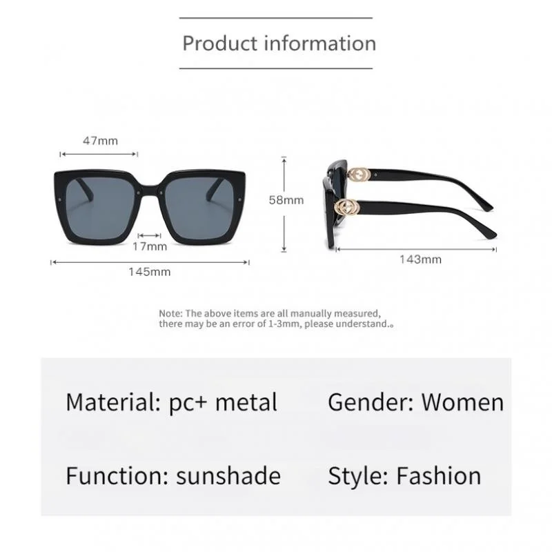 ☊❐Louis Vuitton same style 2021 new European and American fashion men and  women big frame square diamond sunglasses mill
