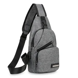 Men's Large Capacity Crossbody Chest Bag - Outdoor Sports & Fashion Shoulder Backpack (Grey)