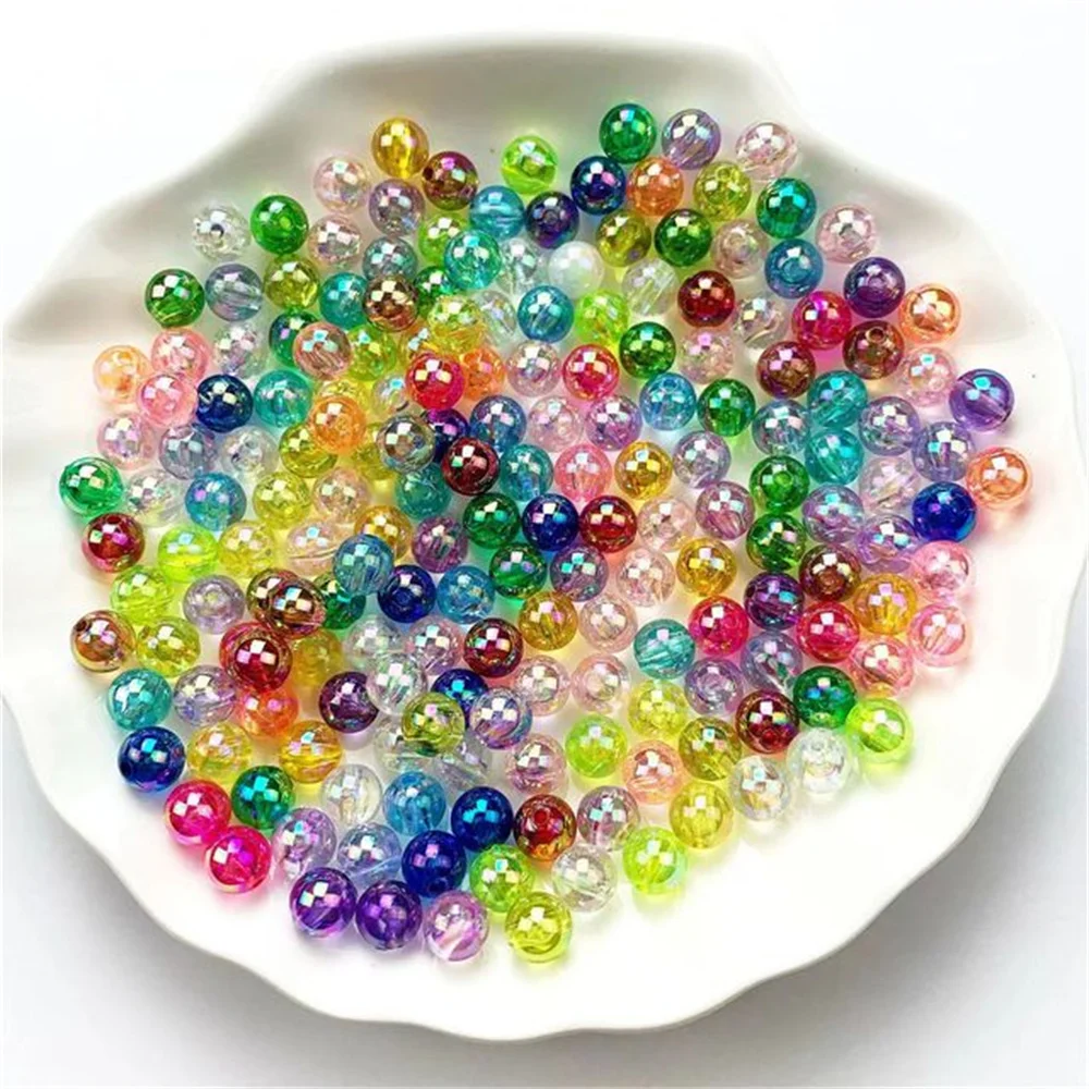 8*14mm 500pcs Solid Colors Big Hole Flat Round Jewelry Bracelet