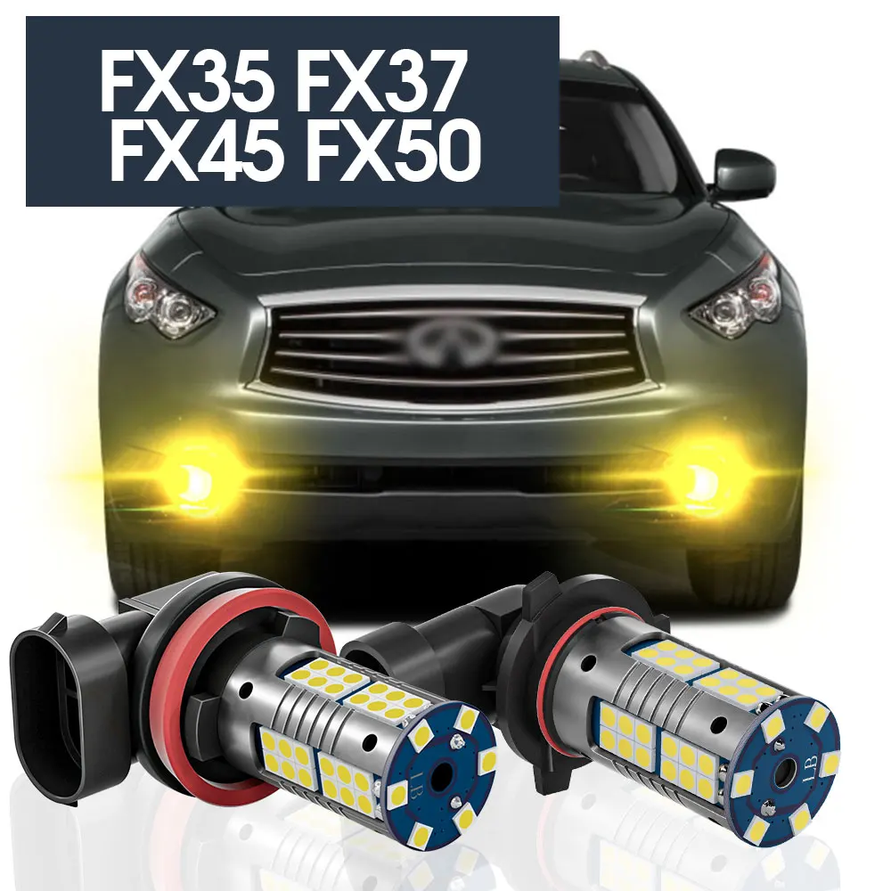 2pcs-LED-Fog-Light-Lamp-Blub-Canbus-Accessories-For-Infiniti-FX35-FX37 ...