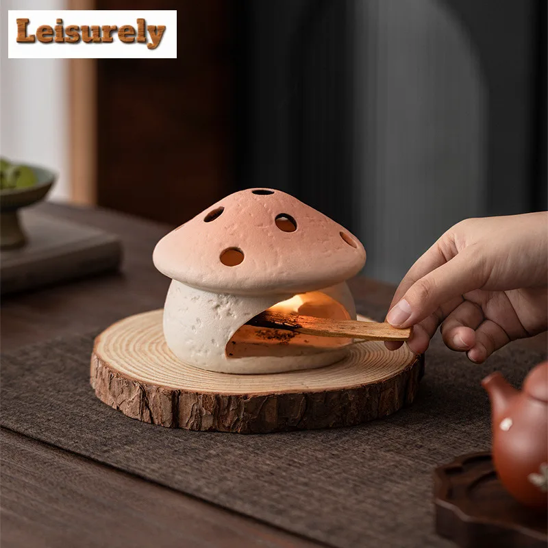 Little Mushroom House Fireplace Incense Holder Incense Waterfall Incense Burners Consecrate Censer Tea Ceremony Ornaments Craft