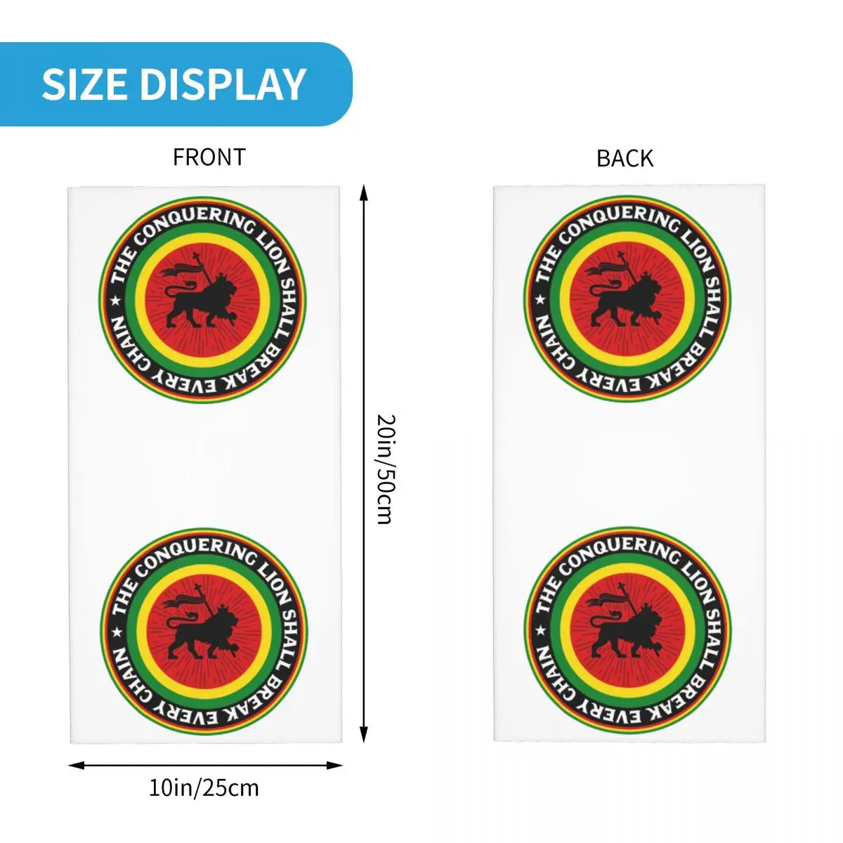 Rastafari Rasta Lion Of Judah Bandana Winter Neck Warmer Women Windproof Wrap Face Scarf for Ski Jamaica Flag Gaiter Headband