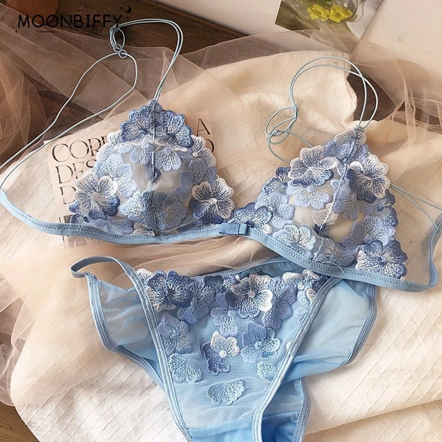 Cup Sexy Women Bra Set Ultra Thin Lace Embroidery - New Embroidery Bras  Underwear - Aliexpress