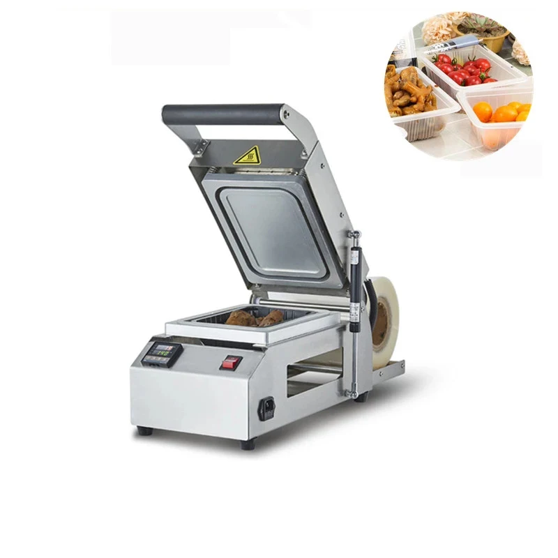 Commercial Portable Vacuum Sealer Hand Press Sealing Machine Disposable Plastic Lunch Box Tray