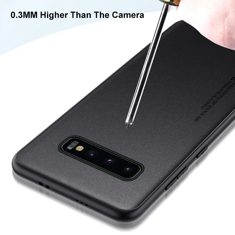 Luxury Matte PU Leather Phone Case - Silicone Protection Cover