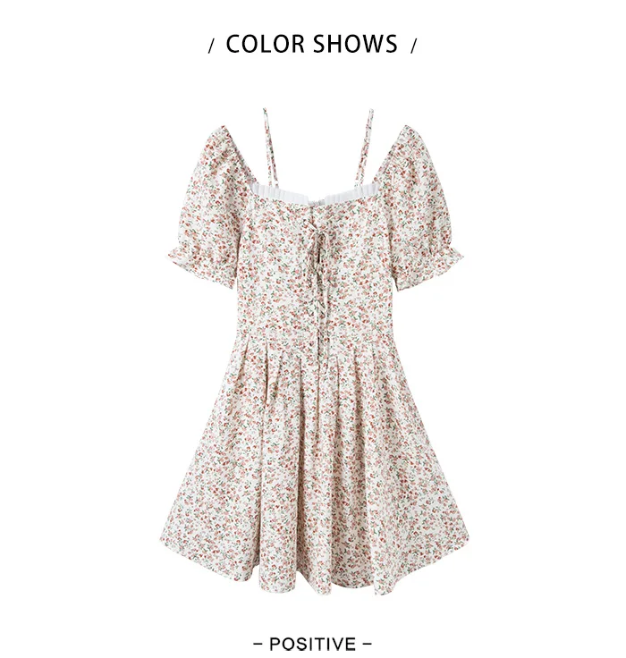 Vestidos Mujer Vestido Halter de Gasa Atado Mori Temperamento Romántico Verano Textura Floral Hada Dulce