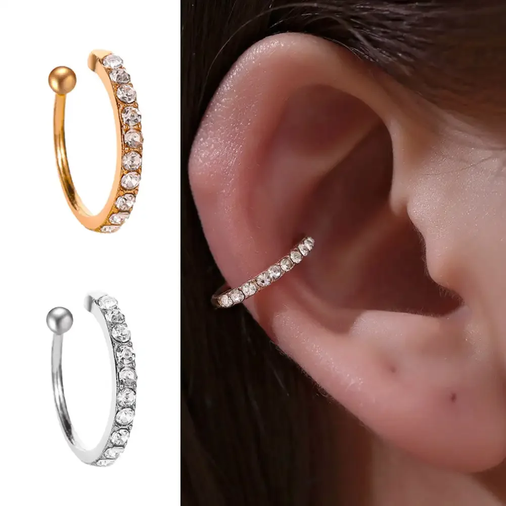 Ear Cuff for Women Charming Zircon Clip on Earrings Without Piercing ear clip earrings clip earrings ear clip