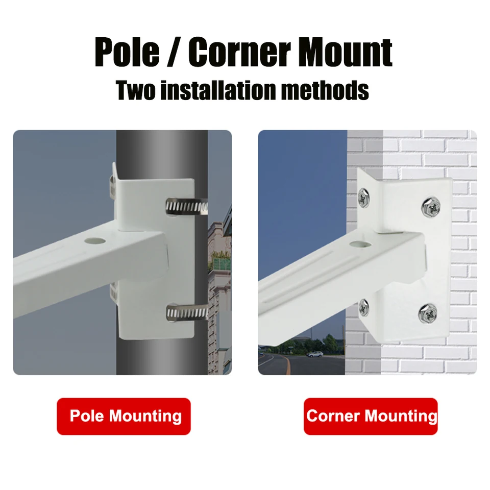 thumbnail image 2 of Universal Wall Mounting Bracket With 2 Loops Vertical Pole Mount Adapter For CCTV Security 2 of 9