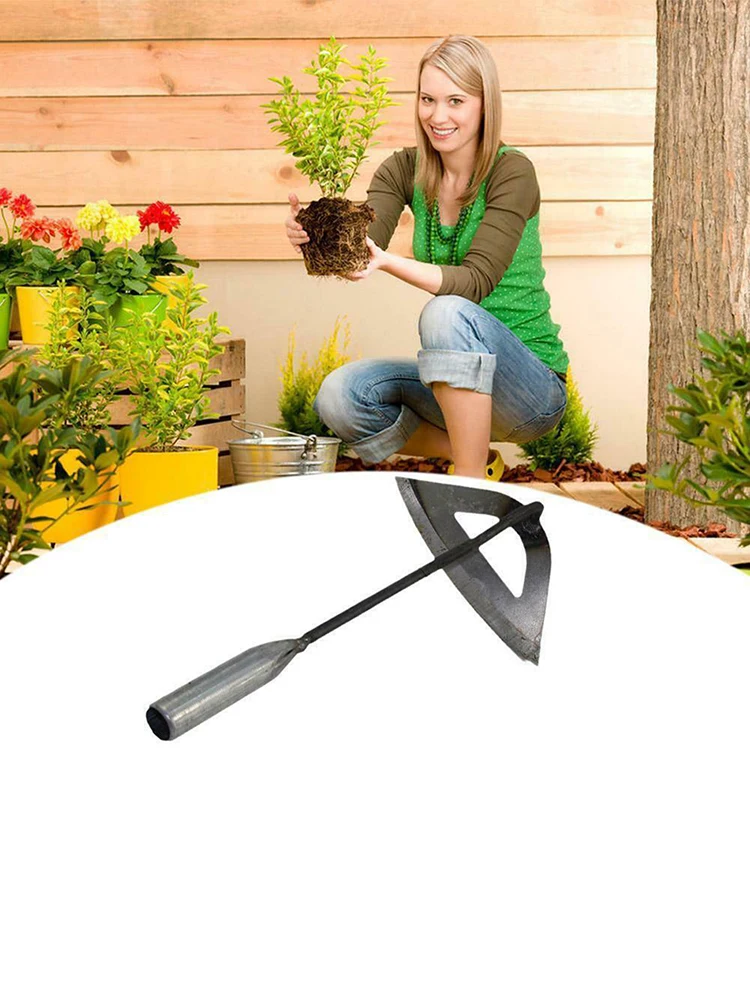 1PC, All-steel Hardened Hollow Hoe, Handheld Weeding Rake, Planting Vegetable Farm Garden Agriculture Tool Weeding Accessories 3
