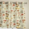 Mushroom Plant Vintage Modern Window Curtains for Living Room Bedroom Curtain Kitchen Treatment Blinds Drapes 4