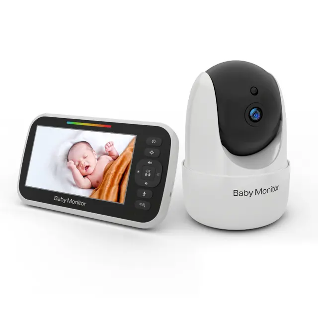 5Inch Wireless PTZ  Baby Monitor Temperature Monitoring VOX Feeding Remind Intercom BabySistter Nanny Cam Long Range Baby Camera 6