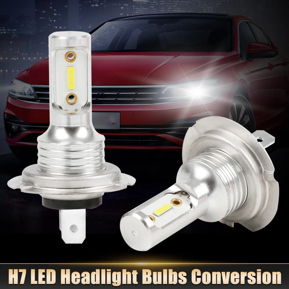 Vacation Achieve Mechanically Sale H7 Led Headlight Bulbs Conversion Kit Hi/lo Beam 55w 8000lm 6000k  White Super Bright Led Lights Work Lights Car Accessories - Car Headlight  Bulbs(led) - AliExpress