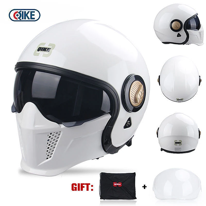 Casque de moto intégral rétro pour hommes et femmes, demi-casques  modulaires, haute qualité, certifié ECE, personnalité vintage, 4 BLOModular  - AliExpress