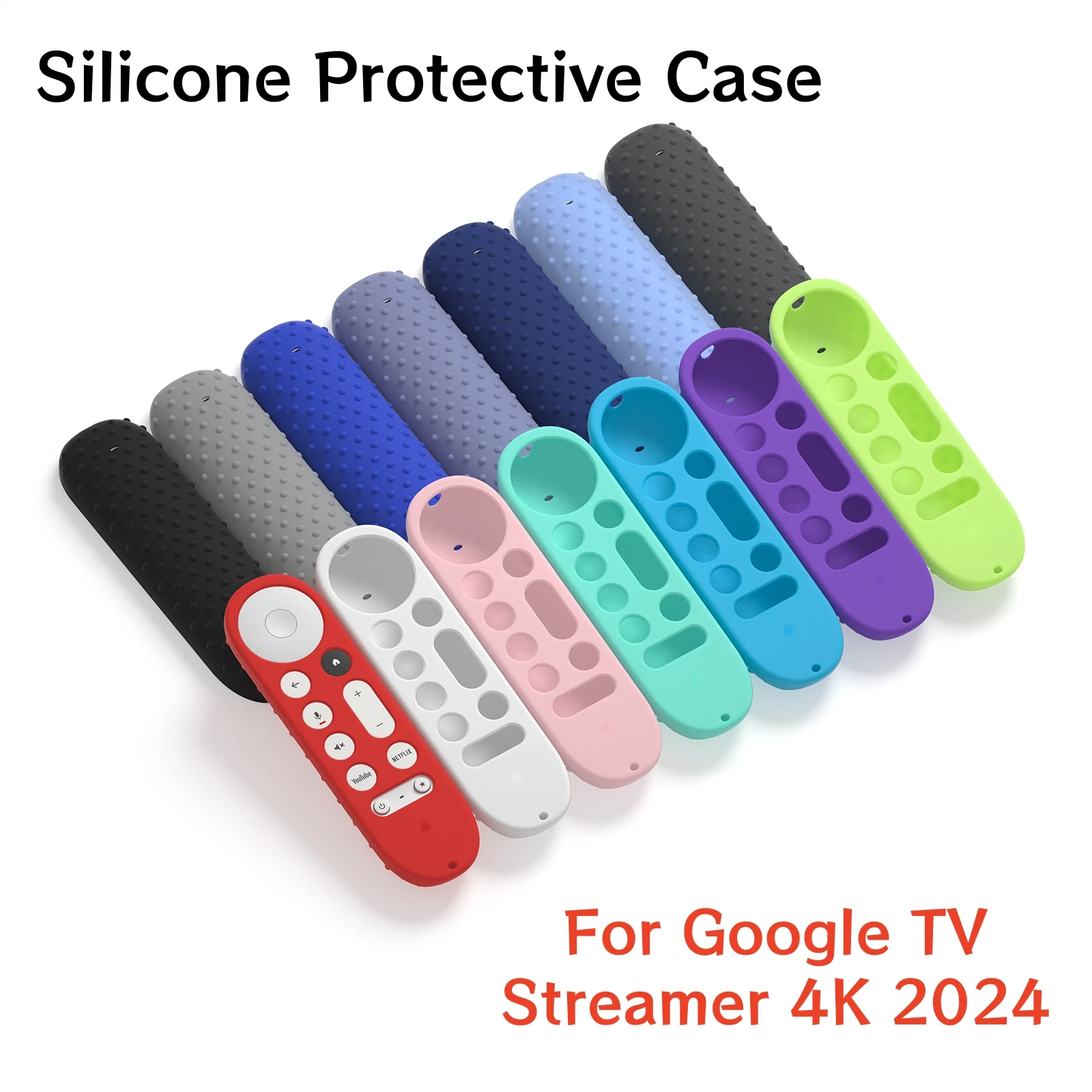 Protective case for Google TV streamer 4K remote control anti-slipping shockproof silicone case protection cover shell silicone remote case