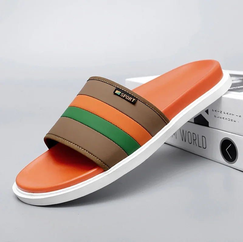 Brand Slippers Outdoor Slippers In Summer Trendy Bathroom Beach Shoes Antiskid Flat Designer Shoes Home Indoor And Home Sandals