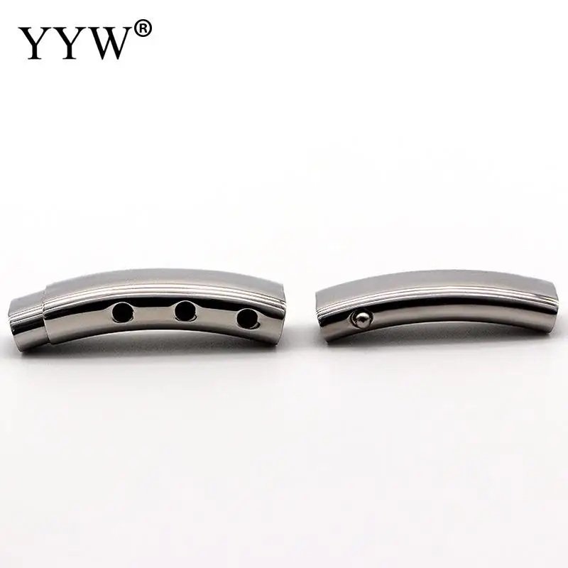10pcs Stainless Steel Magnetic Clasp Hole 8*4.5mm 10*5mm 12*6mm Leather Cord Clasps Magnet Buckle Diy Jewelry Bracelet Makin