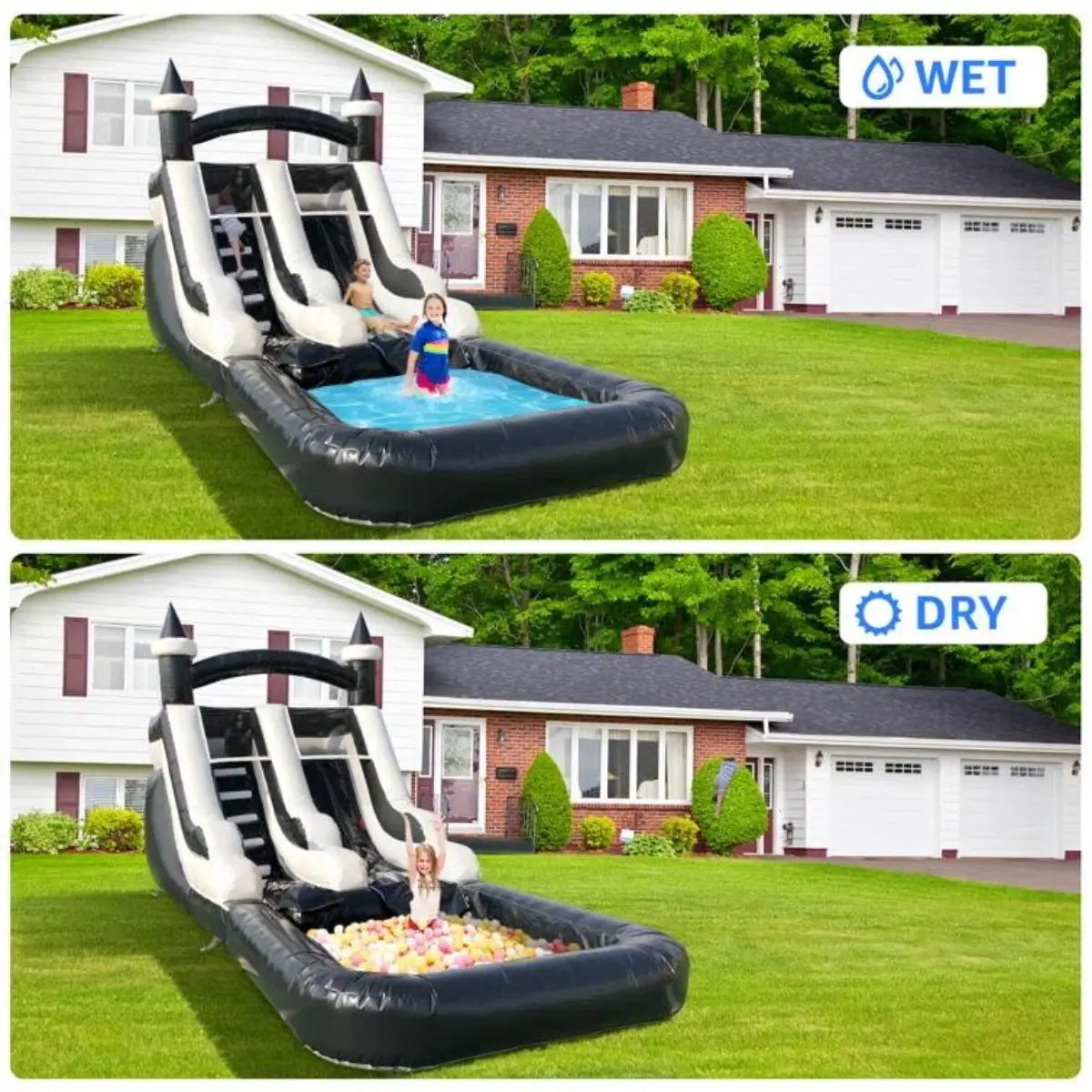 Commercial backyard inflatable water slide for kids bounce house inflatable water climbing slide kids playground 3