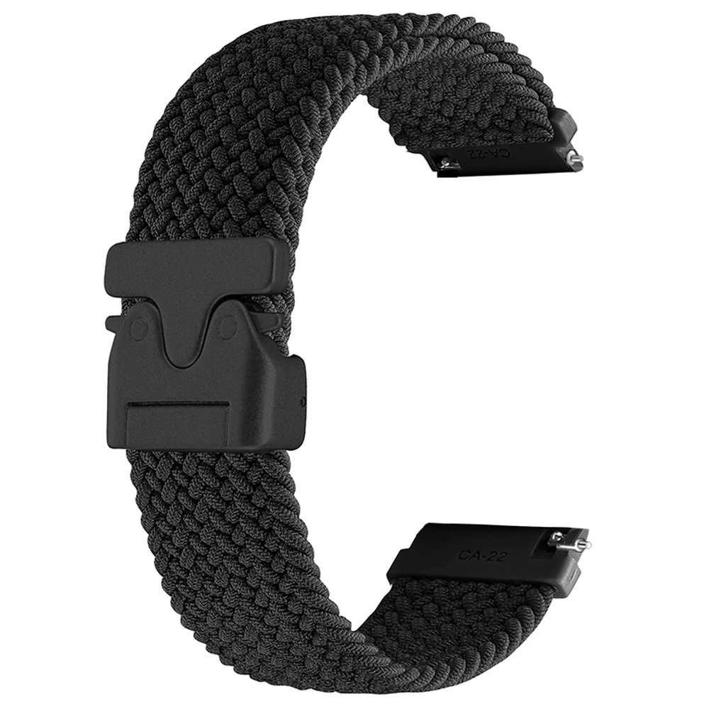 Braided Nylon Parachute Buckle Strap, 22mm - Durable Watch Band in Ocean Blue