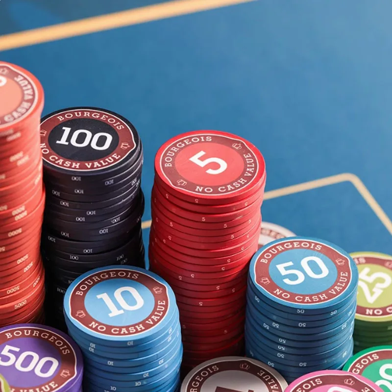 10개 43mm 텍사스 홀덤 세라믹 포커 칩, 가격표가 있는 전문가용 칩, 마작 칩 코인 보드 게임 테이블 게임