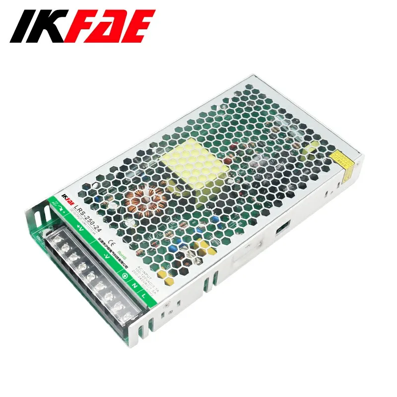 SMPS 스위칭 전원 공급 장치 LRS-250, 과부하 보호, 단일 출력, 소형 볼륨 변압기, 슬림 5V, 12V, 24V 출력, 250W