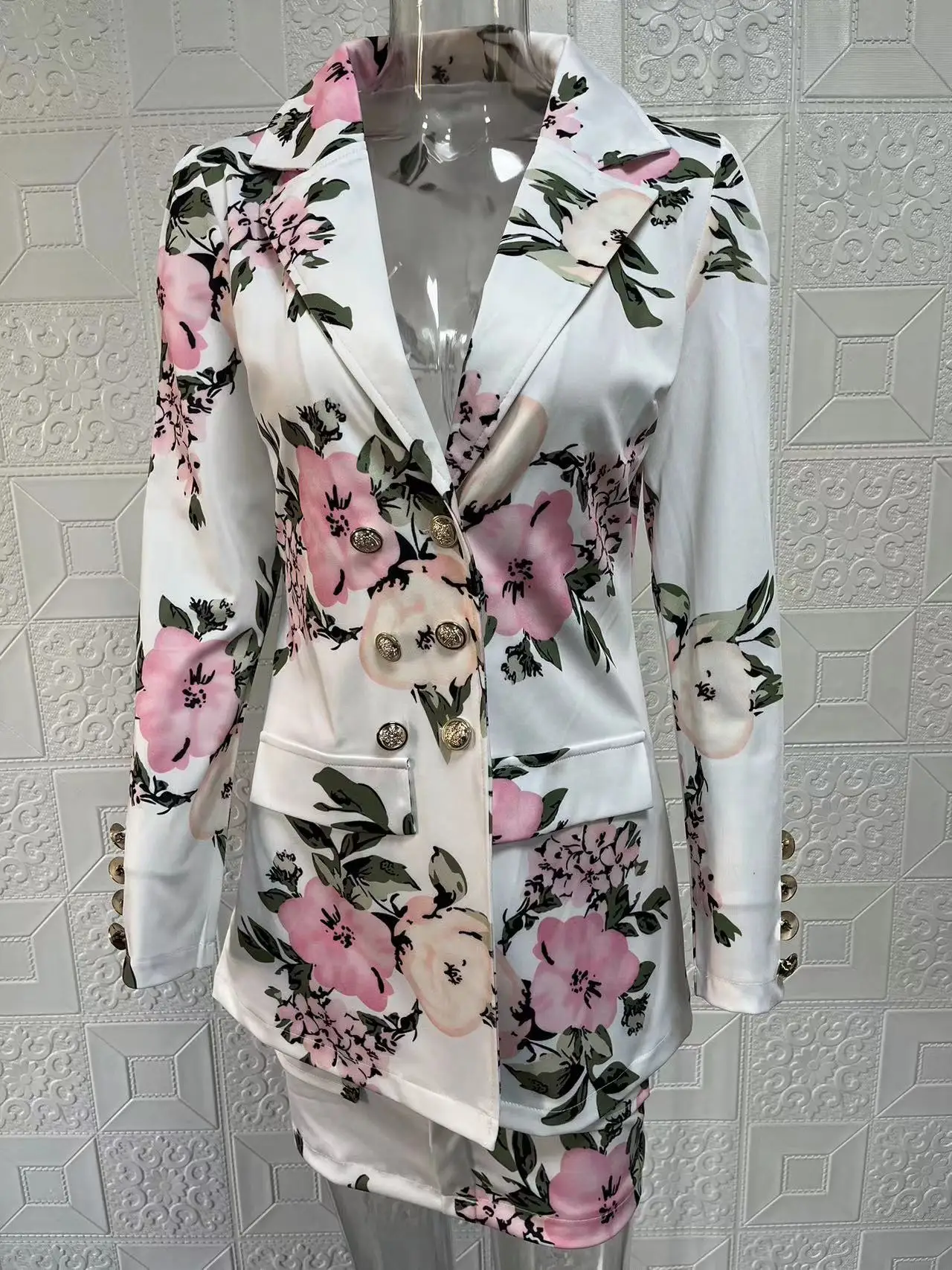 Women Casual Two Piece Blazer Set