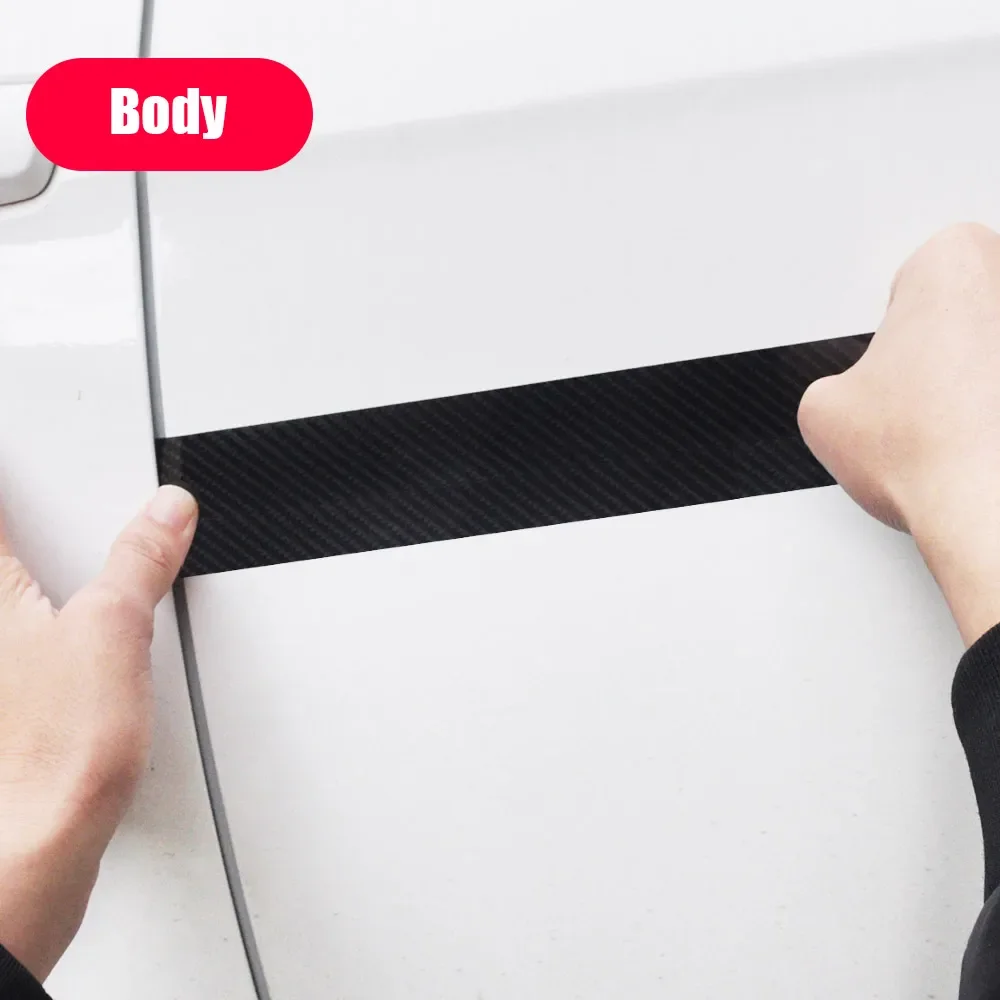 1/2 stücke Carbon Faser Automotive Klebeband Rolle Matte Schwarz Schutz Auto Film Selbst-Klebe Film 3D Auto film Zubehör – Detail 13