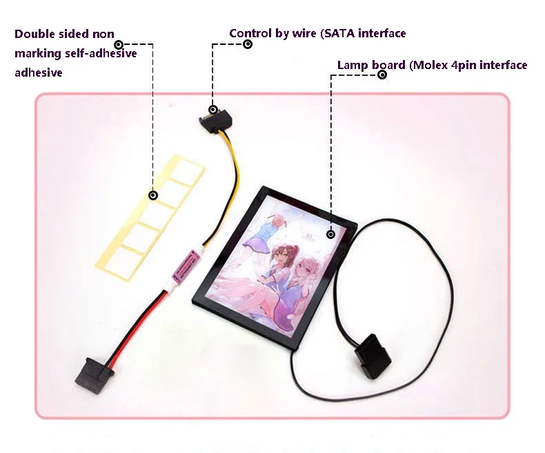 PC Lighting Plate DIY Chassis Light Board MOD Case Panel For DIY personalized lighting decoration customization