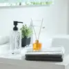 Hammered Glass Vanity Tray Organizer Clear Elegant Makeup Perfume Jewelry Cosmetic Storage Shower Bathroom Display Durable Heavy 3