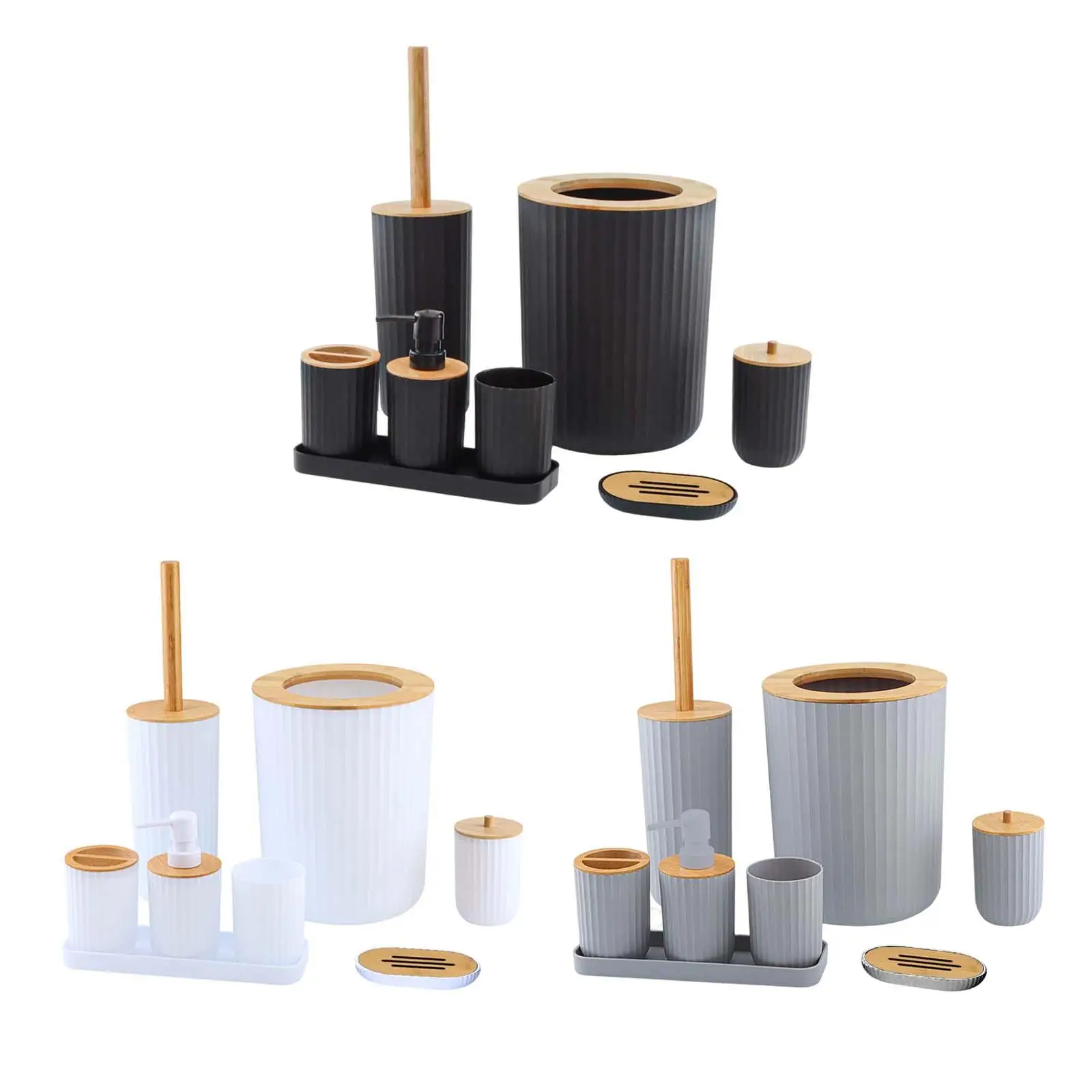 Simple Bathroom Accessory Set 7 Pieces Tumbler For Bathroom Home