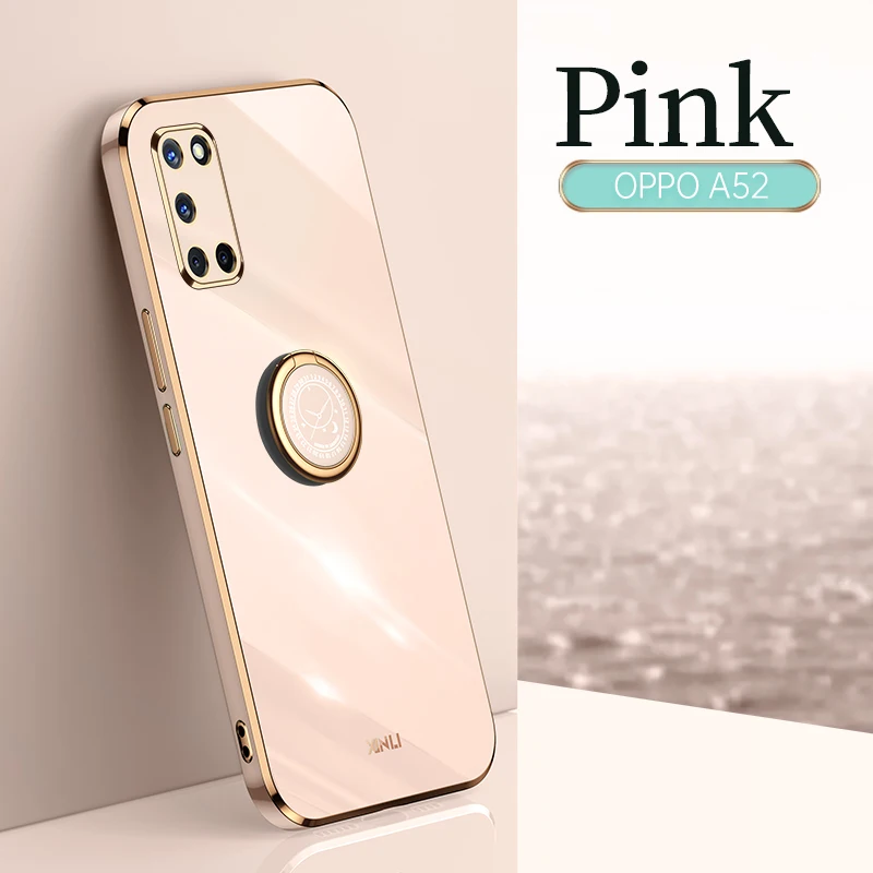 Luxurious Silicone Phone Case with Plating Ring Holder and Stand