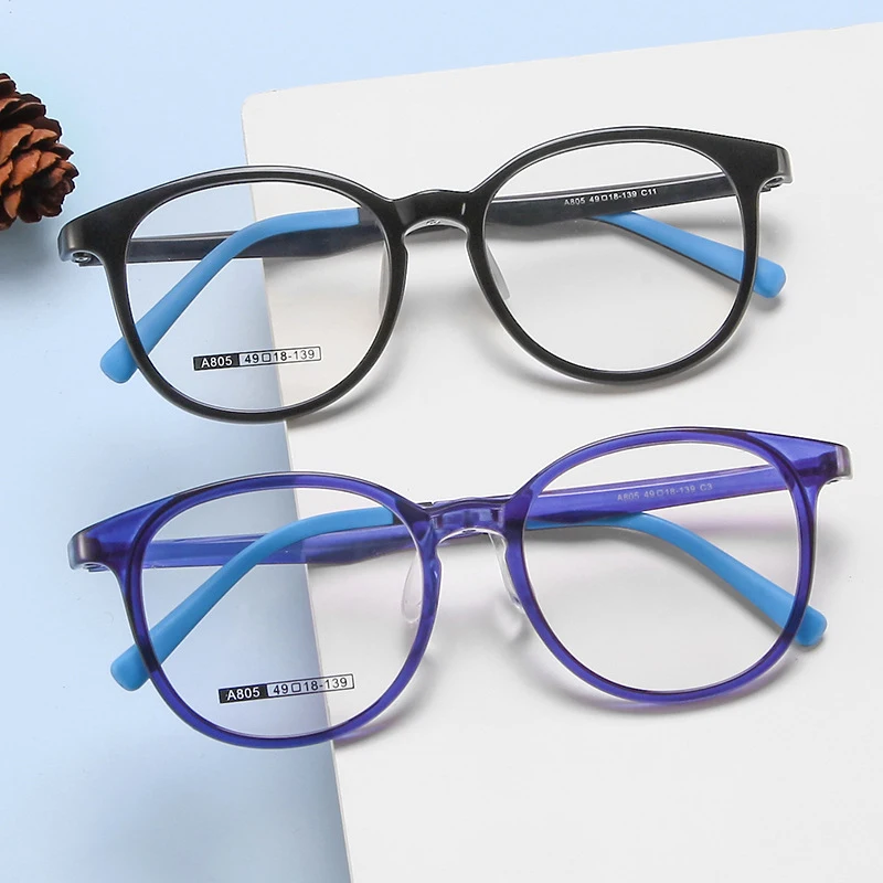 Ultra light Children's Mirror Frame Kids Round Glasses Children Boy Girls Computer Prescription Without Screws Eyeglasses Frame anti blue light glasses kids glasses optical spectacle frames