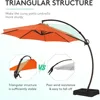 11FT Outdoor Patio Umbrellas Large Offset Umbrella Curvy Cantilever Umbrella Heavy Duty Hanging Round Umbrella with Sandb 5
