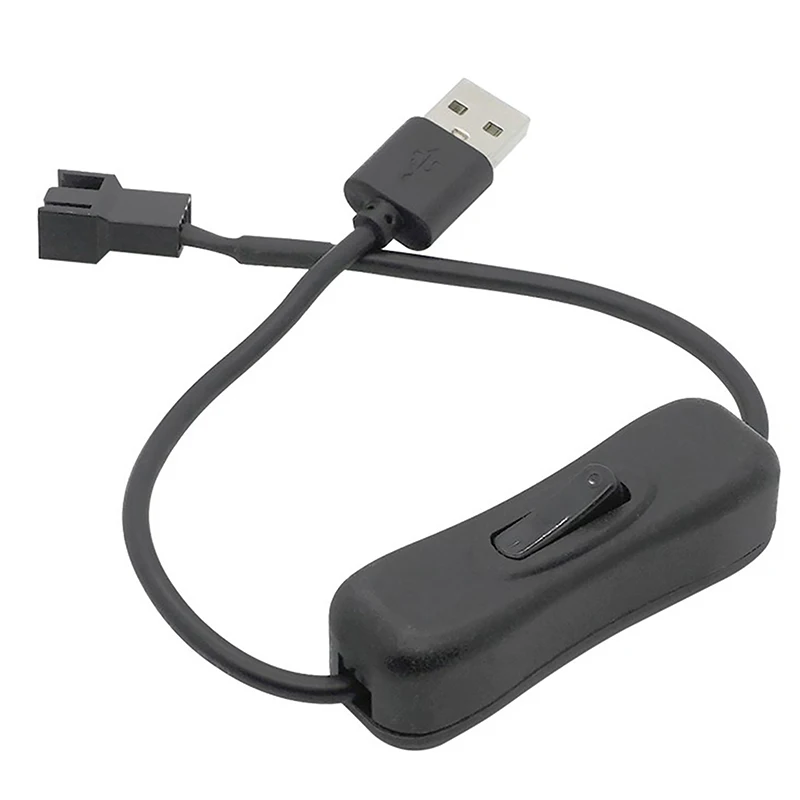 

Кабель-переходник с USB на 4-контактный PWM 5V для вентилятора питания с выключателем ВКЛ./ВЫКЛ.