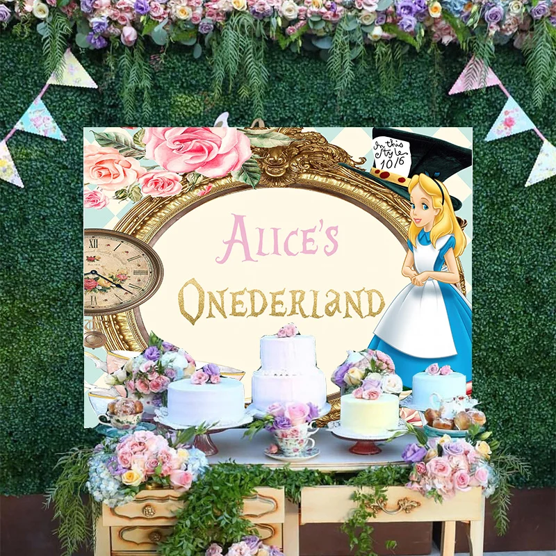 Alice Wonderland Theme Girl Birthday Party  Alice Wonderland Birthday  Decoration - Disposable Party Tableware - Aliexpress