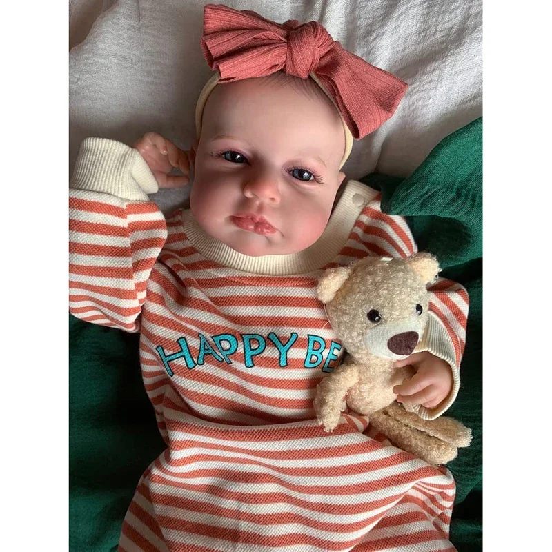 

50cm Reborn Baby Doll Realistic Open Eyes New Reborn LouLou Reborn Toddler Doll Handmade Doll Gift