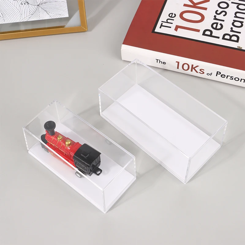 1:64 Scale Car Model Display Box Transparent Acrylic Dustproof Case Hard Cover Collectible Miniature Figure Toy Protection 2