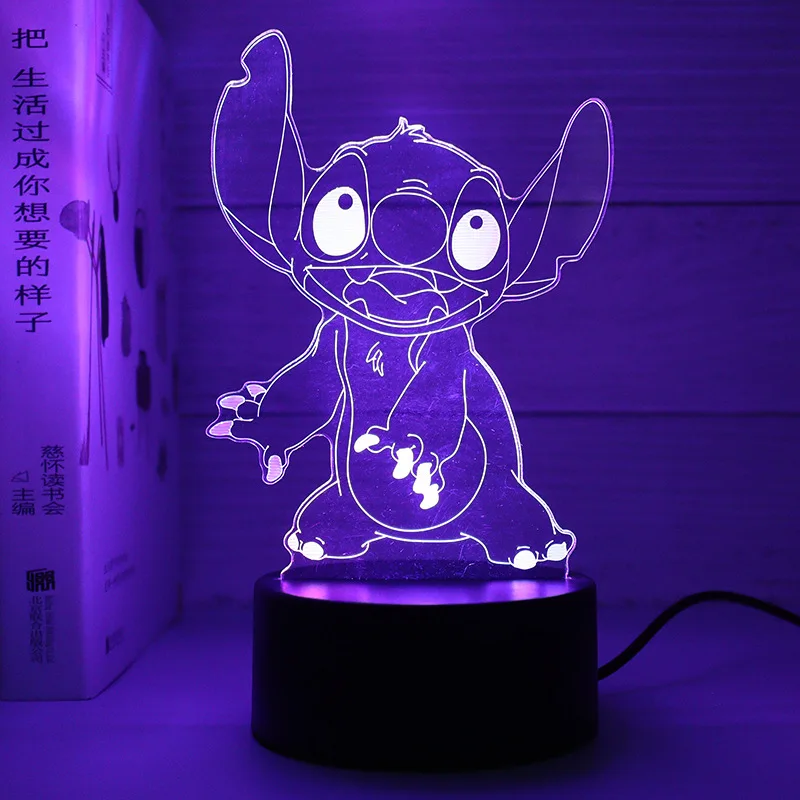 3D Lamp Disney Stitch Night Light 16 Colors With Remote Control Bedroom  Decor Anniversary Birthday Present Christmas Gifts - AliExpress