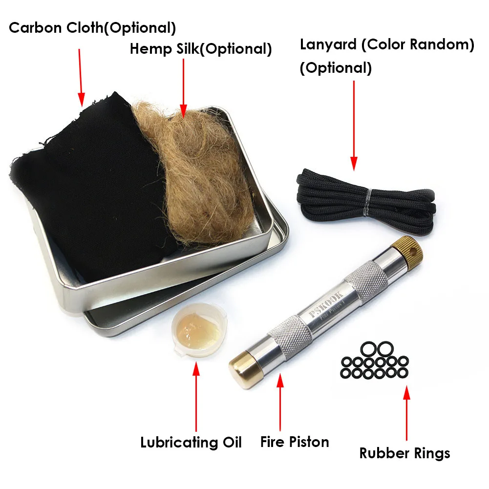 Brass Camping Fire Tube Portable Air Compression Fire Tube Useful Fire Picking Tubes Survival Tool for Outdoor Travel