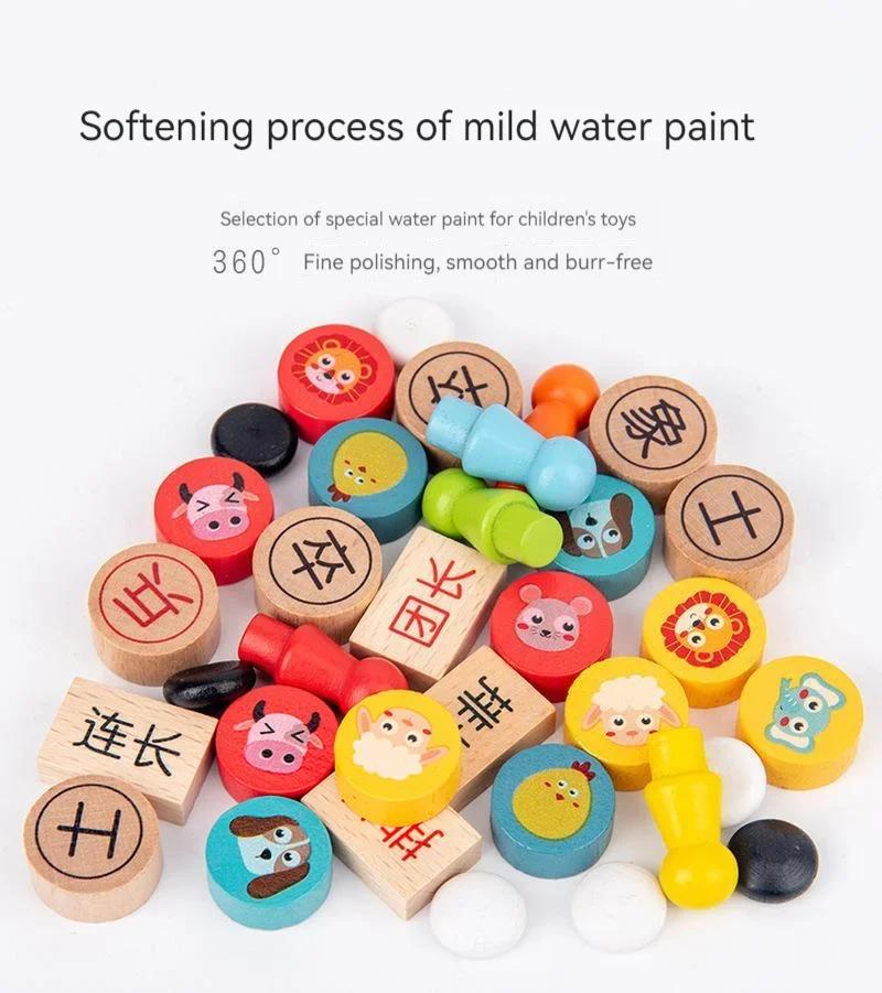 Eight In One Children's Multifunctional Board  Chess Wooden Flying Chess Checkers Gobang Chinese Chess Adult Parentchild Game 5