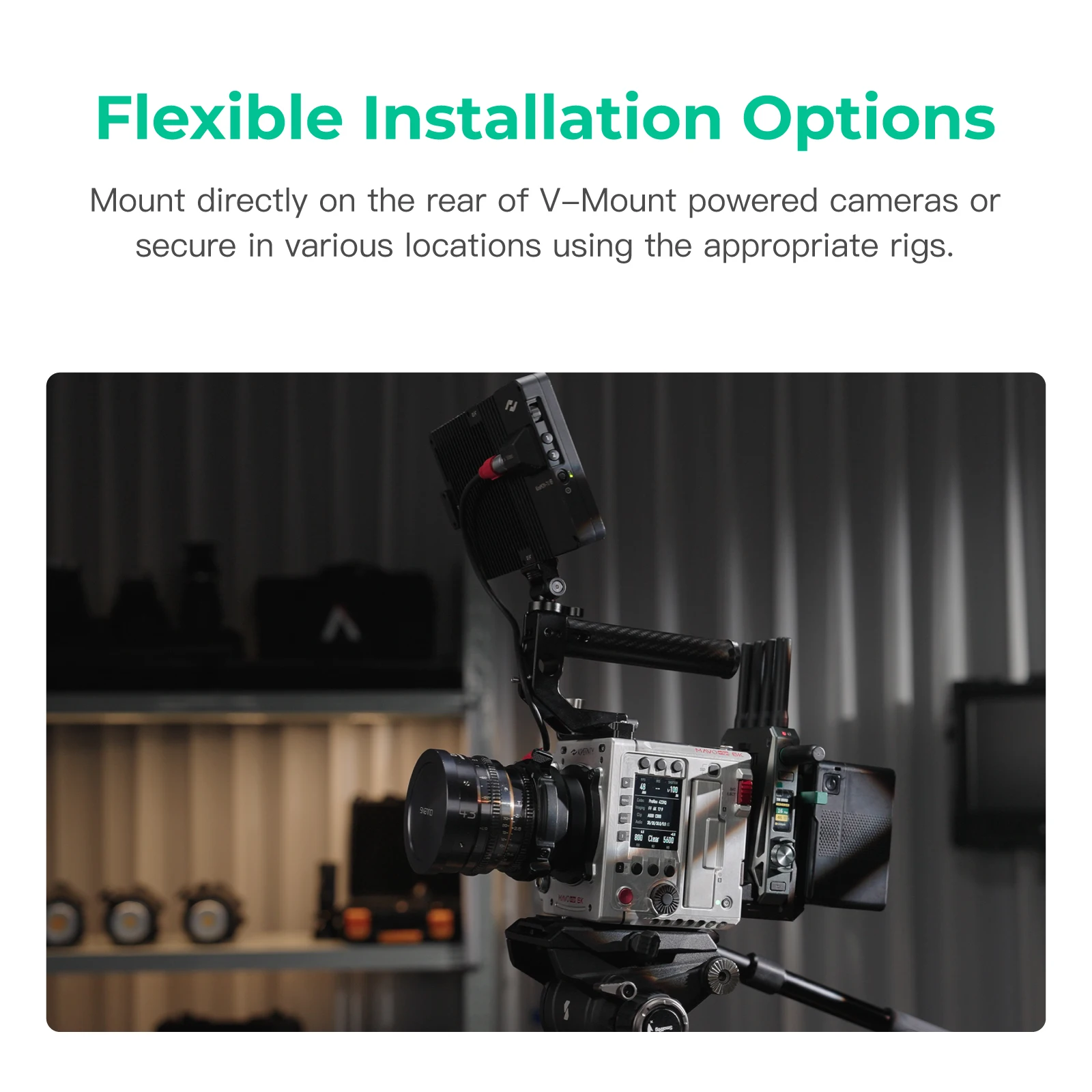 Accsoon V-Lock adapter for the CineView Master 4K and CineView 2 SDI wireless tr