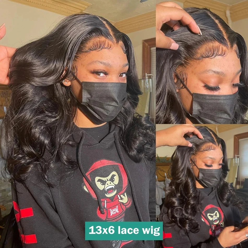 

Transparent Short Bob Body Wave 13x4 13x6 Lace Front Human Hair Wigs Lace Frontal Glueless Ready To Wear 5x5 Closure Wig